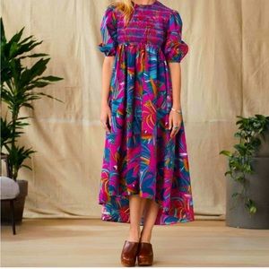 NEW Farm Rio Rainbow Macaws Maxi Dress Size Small